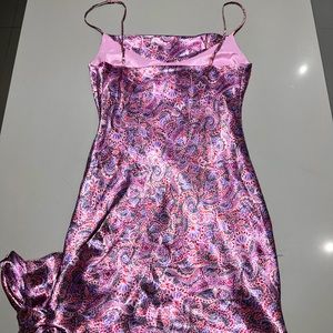 Beautiful purple satin dress